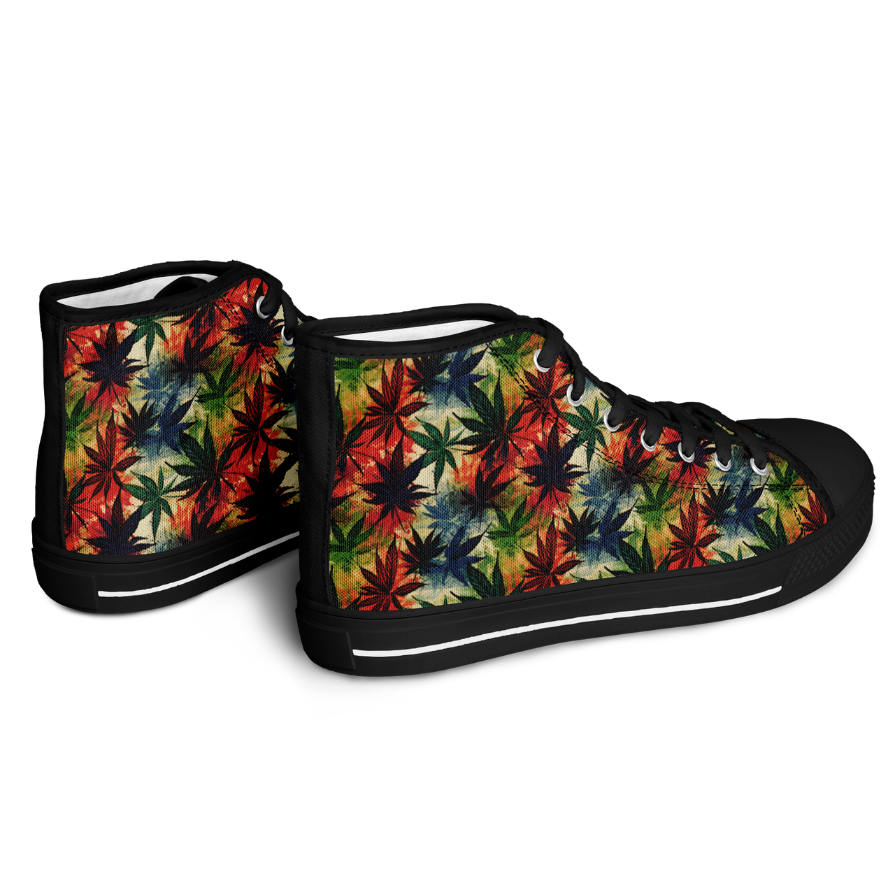 Chokefish™ Urban Peak Retro High Tops-Cannabis-004-2