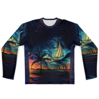 Chokefish™ Long Sleeve Every Day All Weather Trees&Boats Shirt Men's-006