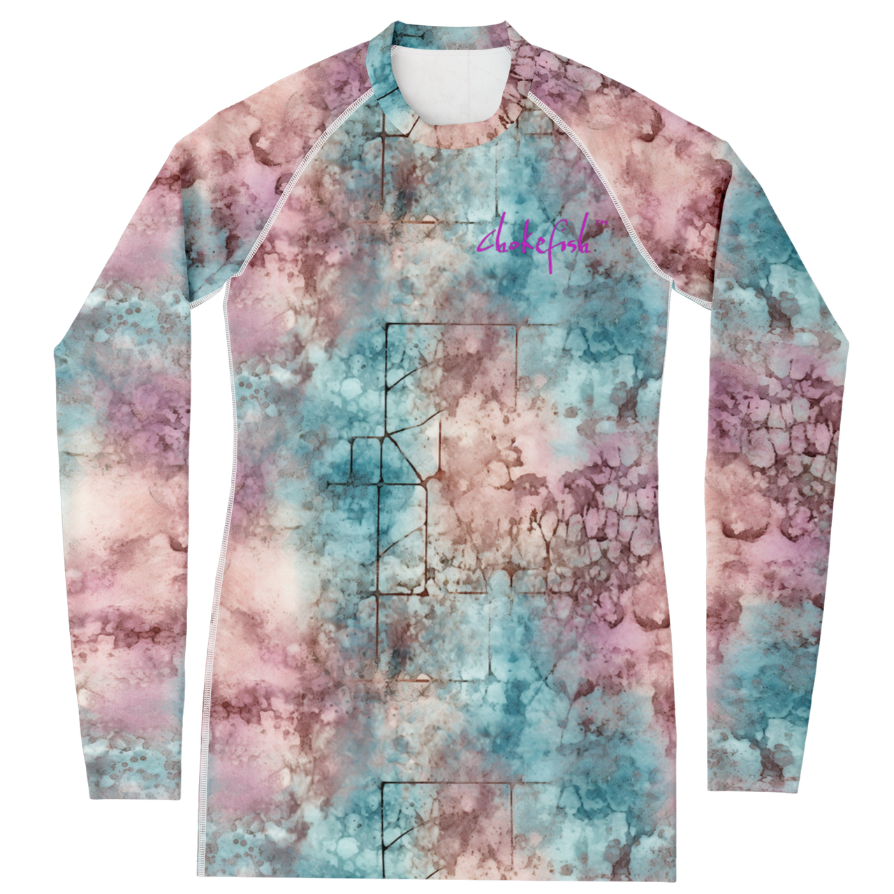 Chokefish™ Long Sleeve Rashguard Acid-Wash Woman's Shirt-003