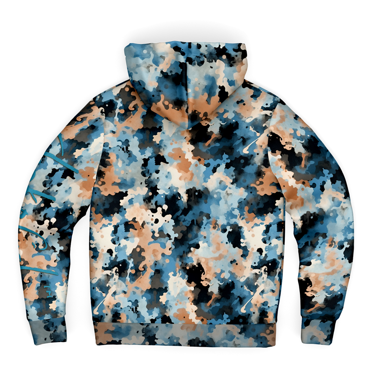Chokefish™ Microfleece Zip-Up Hoodie Acid-Wash Colors-017