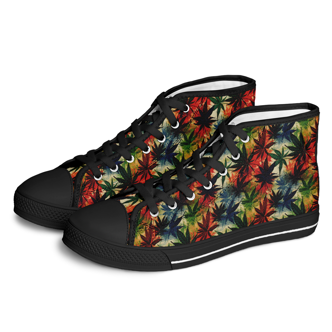Chokefish™ Urban Peak Retro High Tops-Cannabis-004-2
