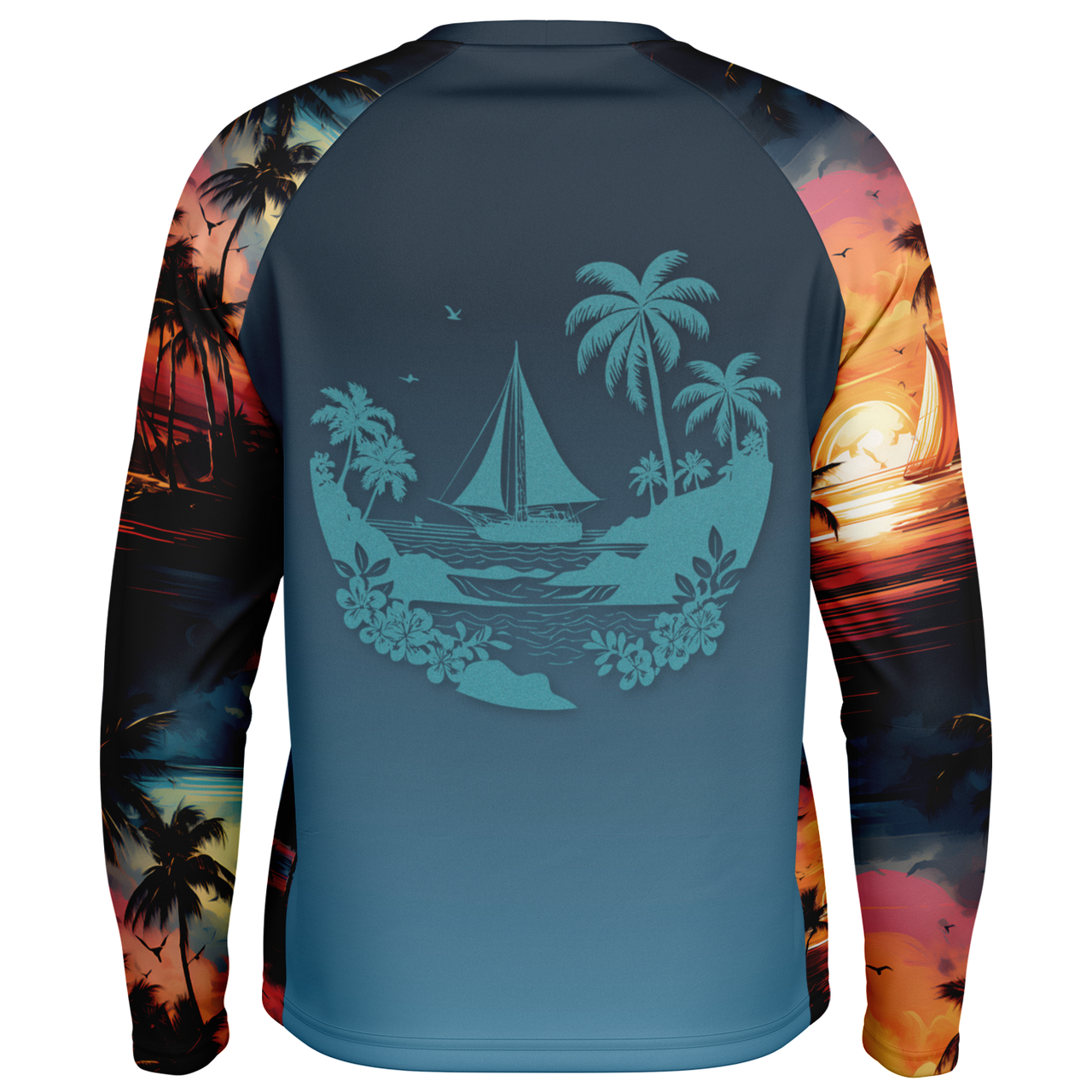 Chokefish™ Long Sleeve Every Day All Weather Trees&Boats Shirt Men's-011-Special-Edition