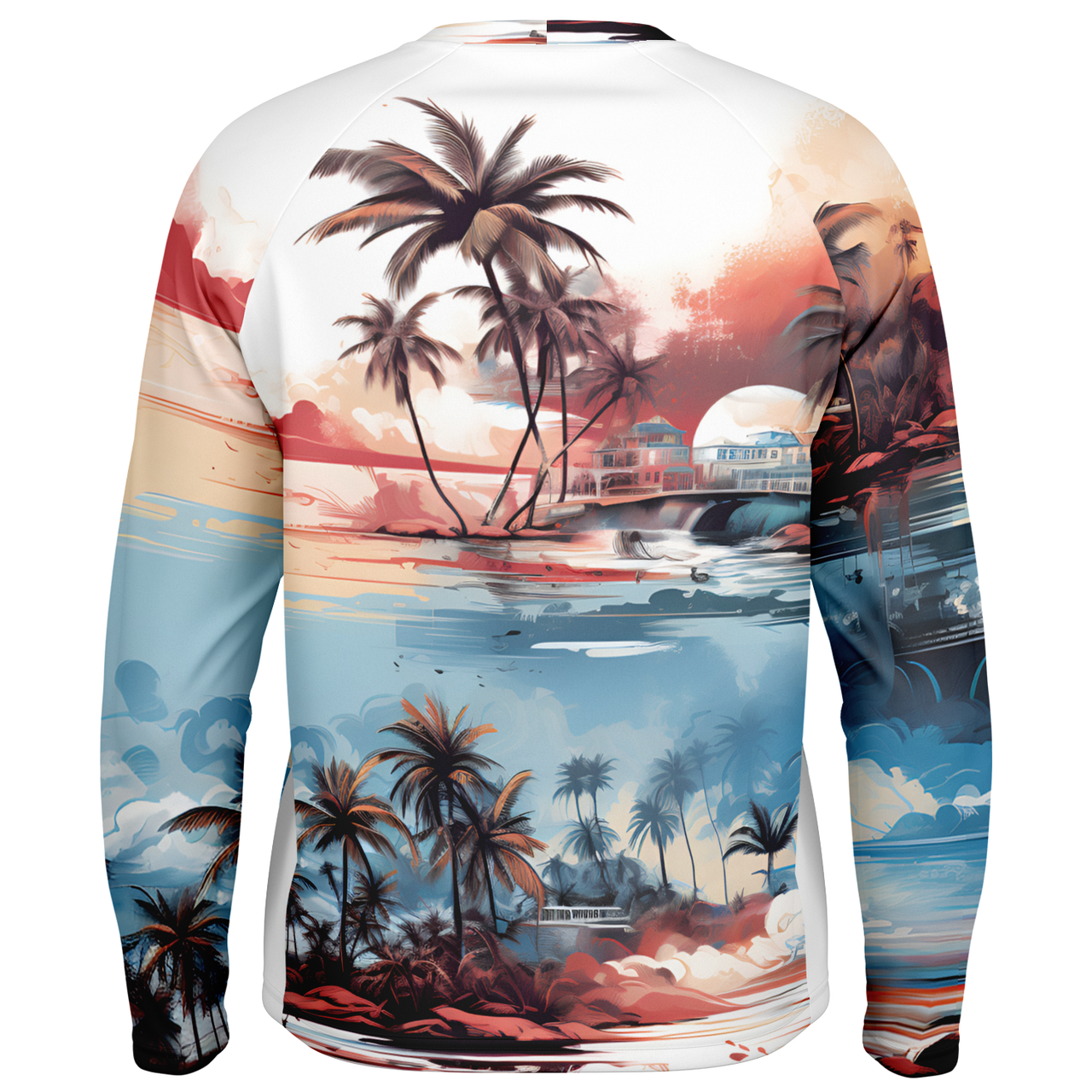 Chokefish™ Long Sleeve Every Day All Weather Trees&Boats Shirt Men's-001-Special-Edition