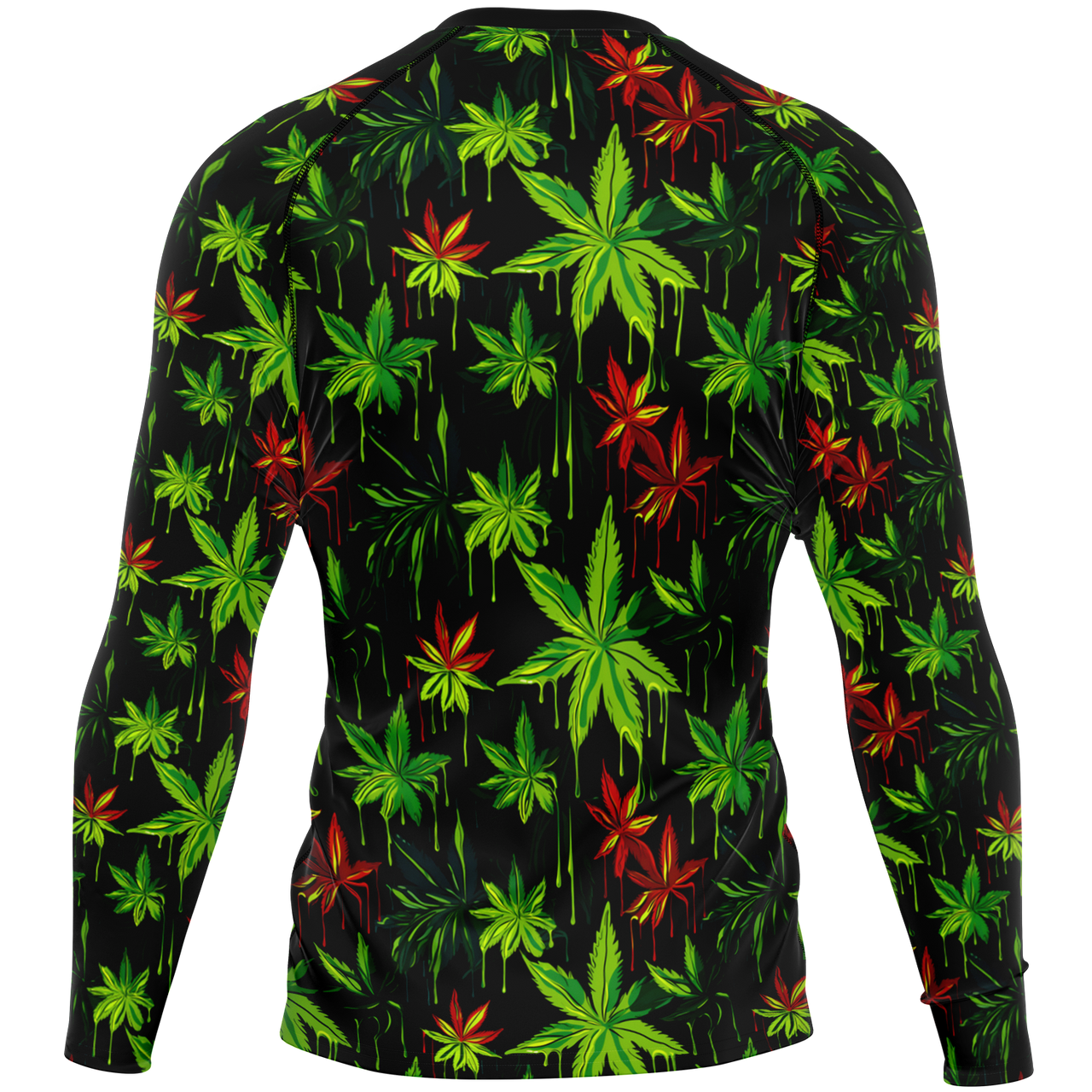 Chokefish™ Long Sleeve Rashguard Cannabis Men's Shirt-002