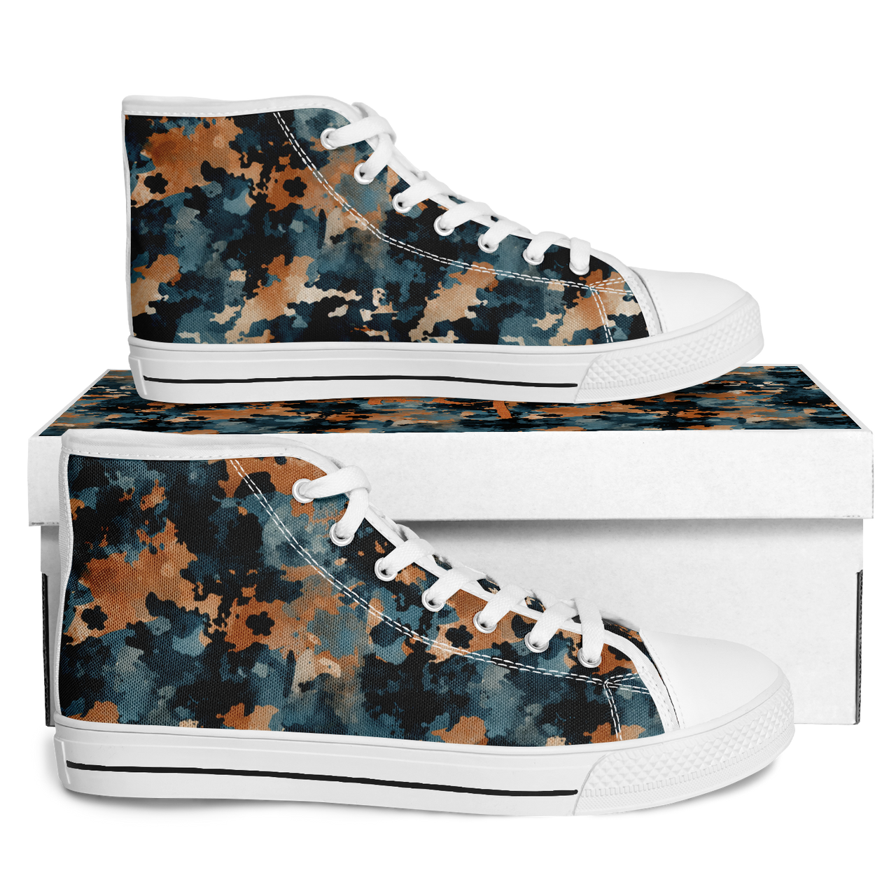 Chokefish™ Urban Peak Retro High Tops-Acid-Wash-009