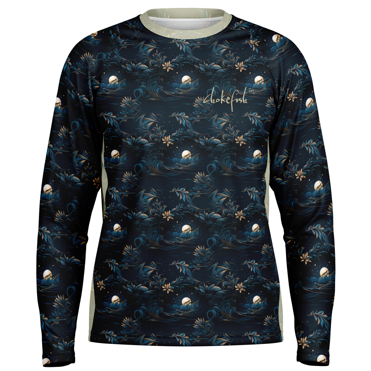 Chokefish™ Long Sleeve Every Day All Weather Trees&Boats Shirt Men's-021