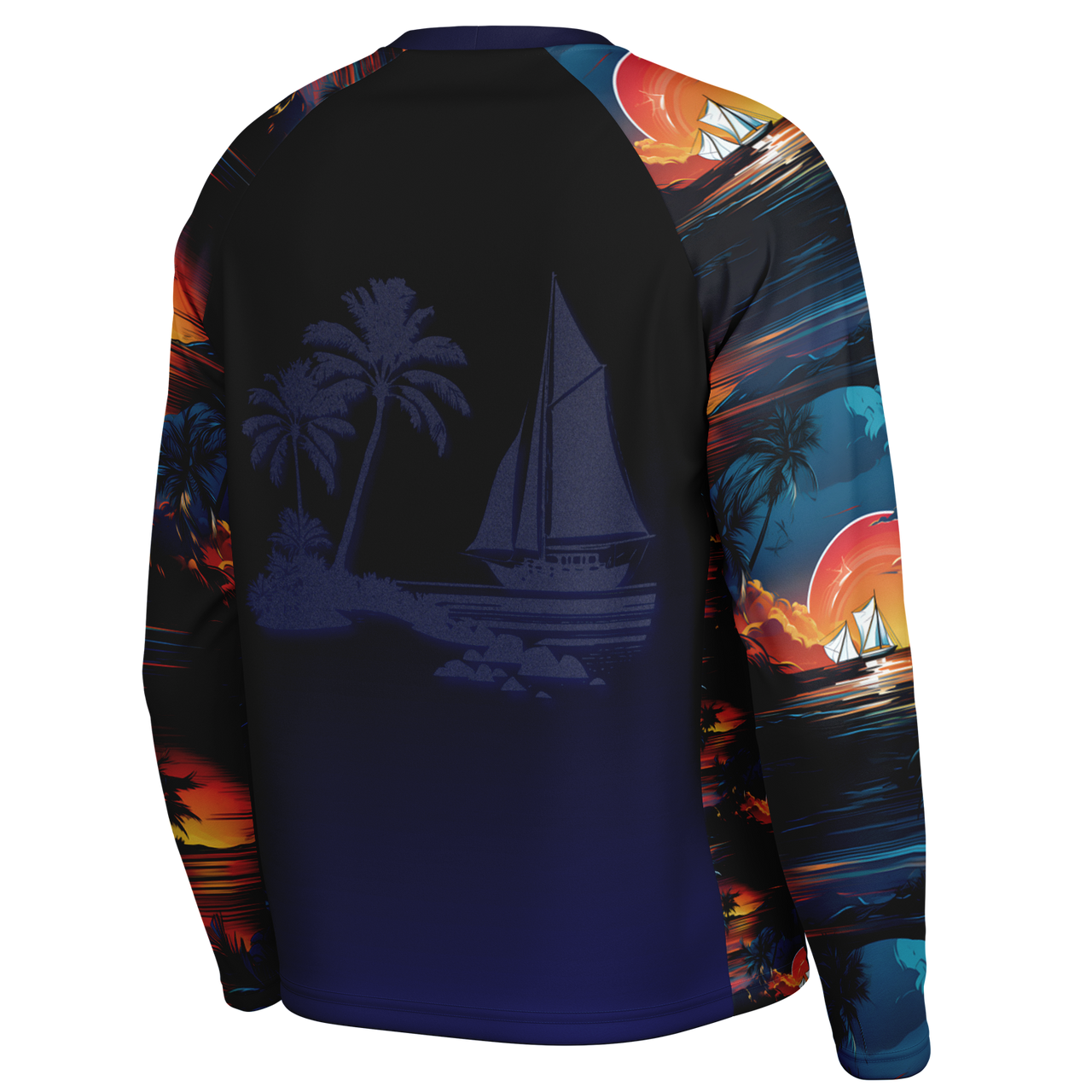 Chokefish™ Long Sleeve Every Day All Weather Trees&Boats Shirt Men's-007-Special-Edition