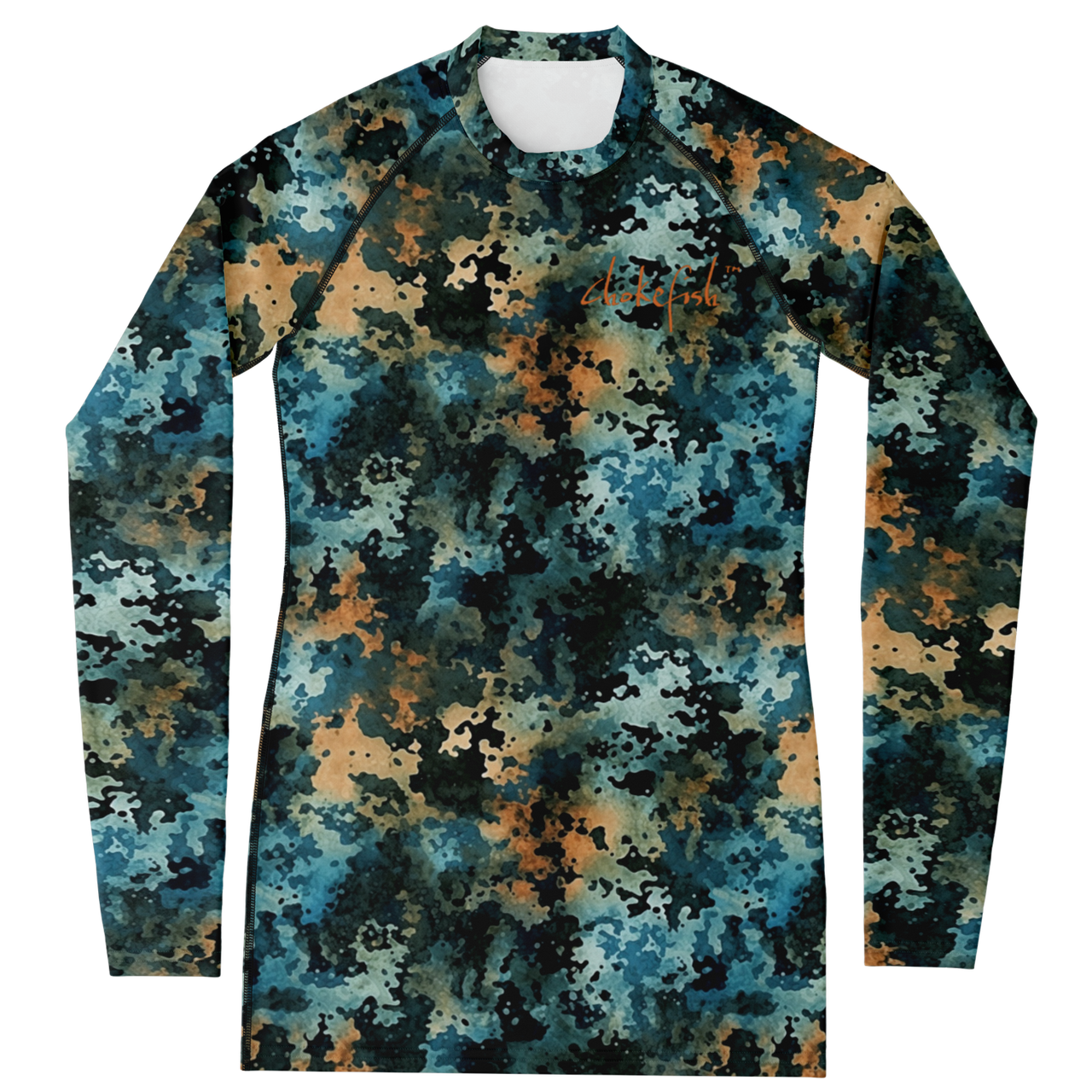 Chokefish™ Long Sleeve Rashguard Acid-Wash Woman's Shirt-016