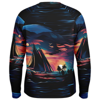 Chokefish™ Long Sleeve Every Day All Weather Trees&Boats Shirt Men's-013