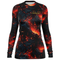 Chokefish™ Long Sleeve Rashguard Volcanos Woman's Shirt-003