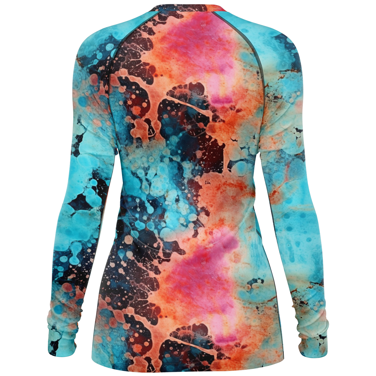 Chokefish™ Long Sleeve Rashguard Acid-Wash Woman's Shirt-005