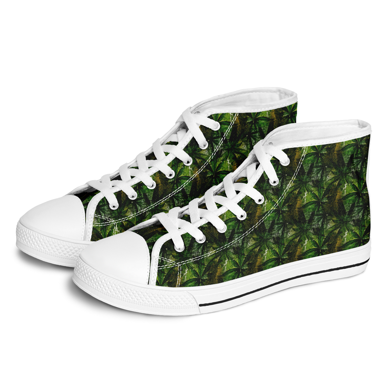 Chokefish™ Urban Peak Retro High Tops-Cannabis-002