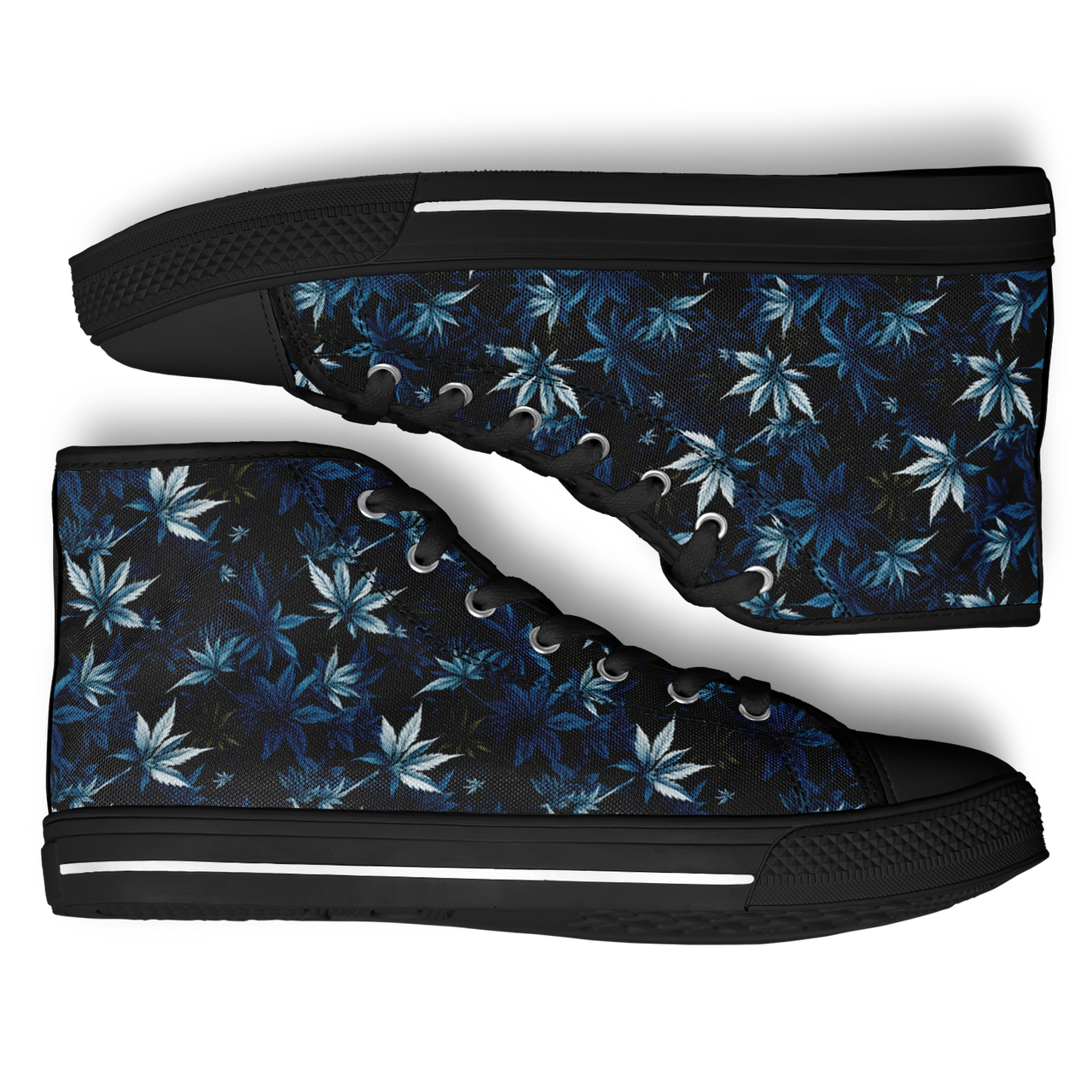 Chokefish™ Urban Peak Retro High Tops-Cannabis-008-2