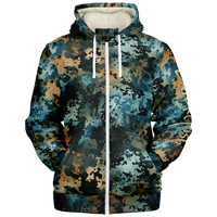 Chokefish™ Microfleece Zip-Up Hoodie Acid-Wash Colors-018