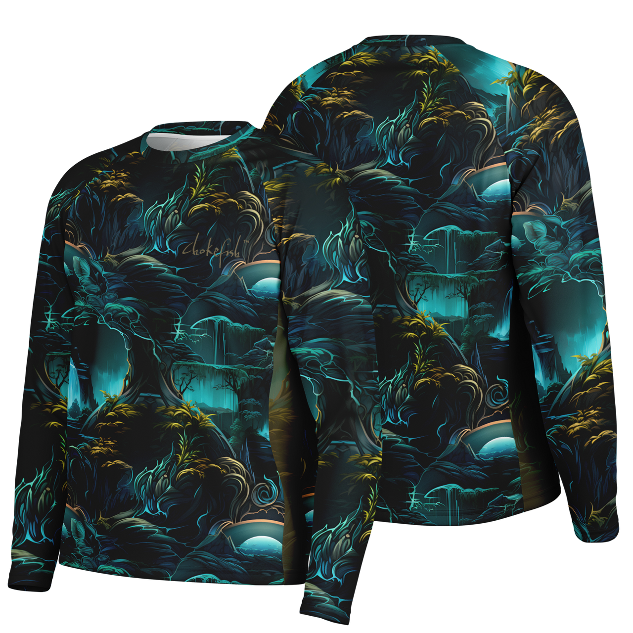 Chokefish™ Long Sleeve Every Day All Weather Trees&Boats Shirt Men's-002