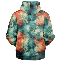 Chokefish™ Microfleece Zip-Up Hoodie Acid-Wash Colors-006B