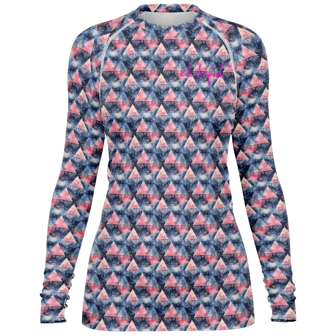 Chokefish™ Long Sleeve Rashguard Acid-Wash Woman's Shirt-008