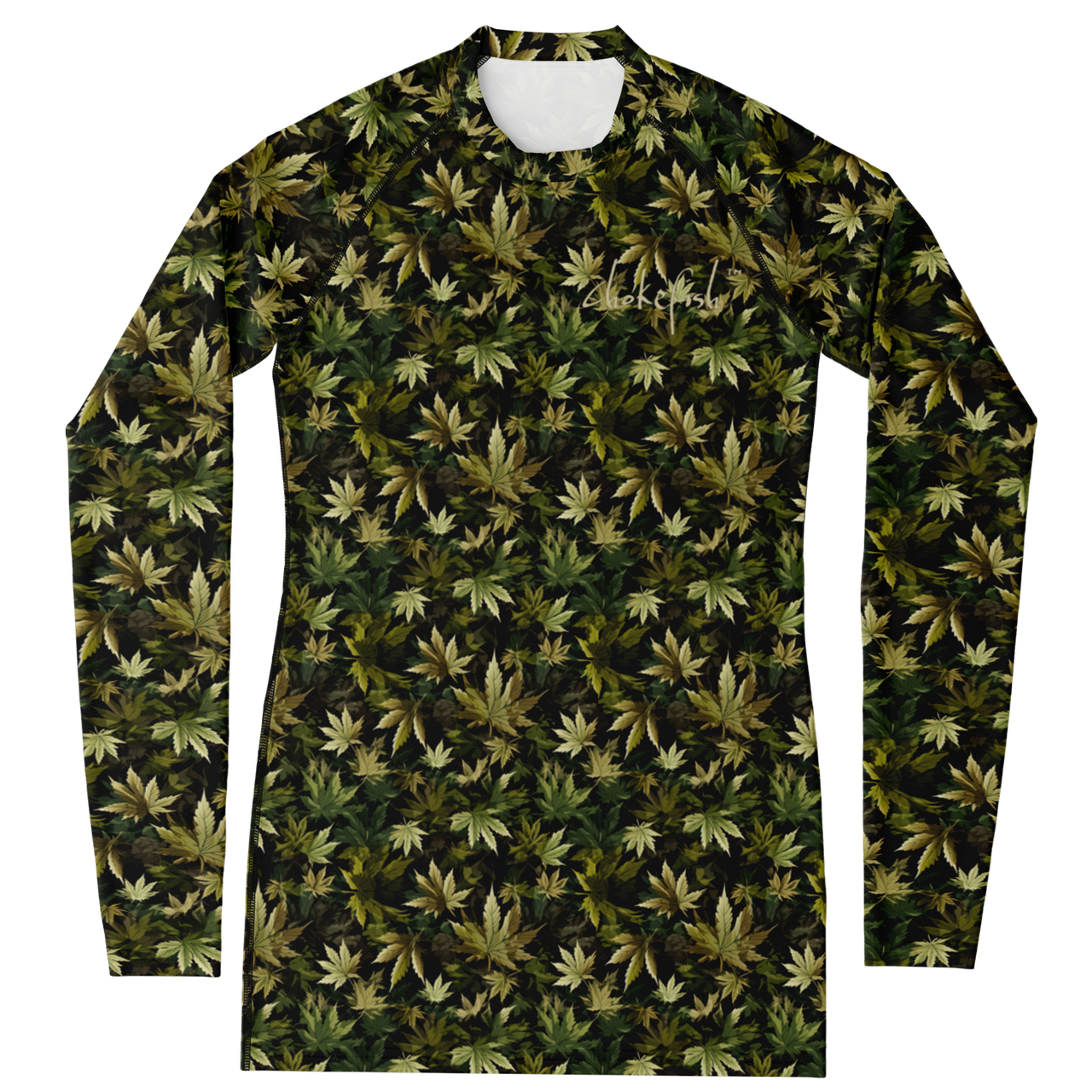 Chokefish™ Long Sleeve Rashguard Cannabis Woman's Shirt-007