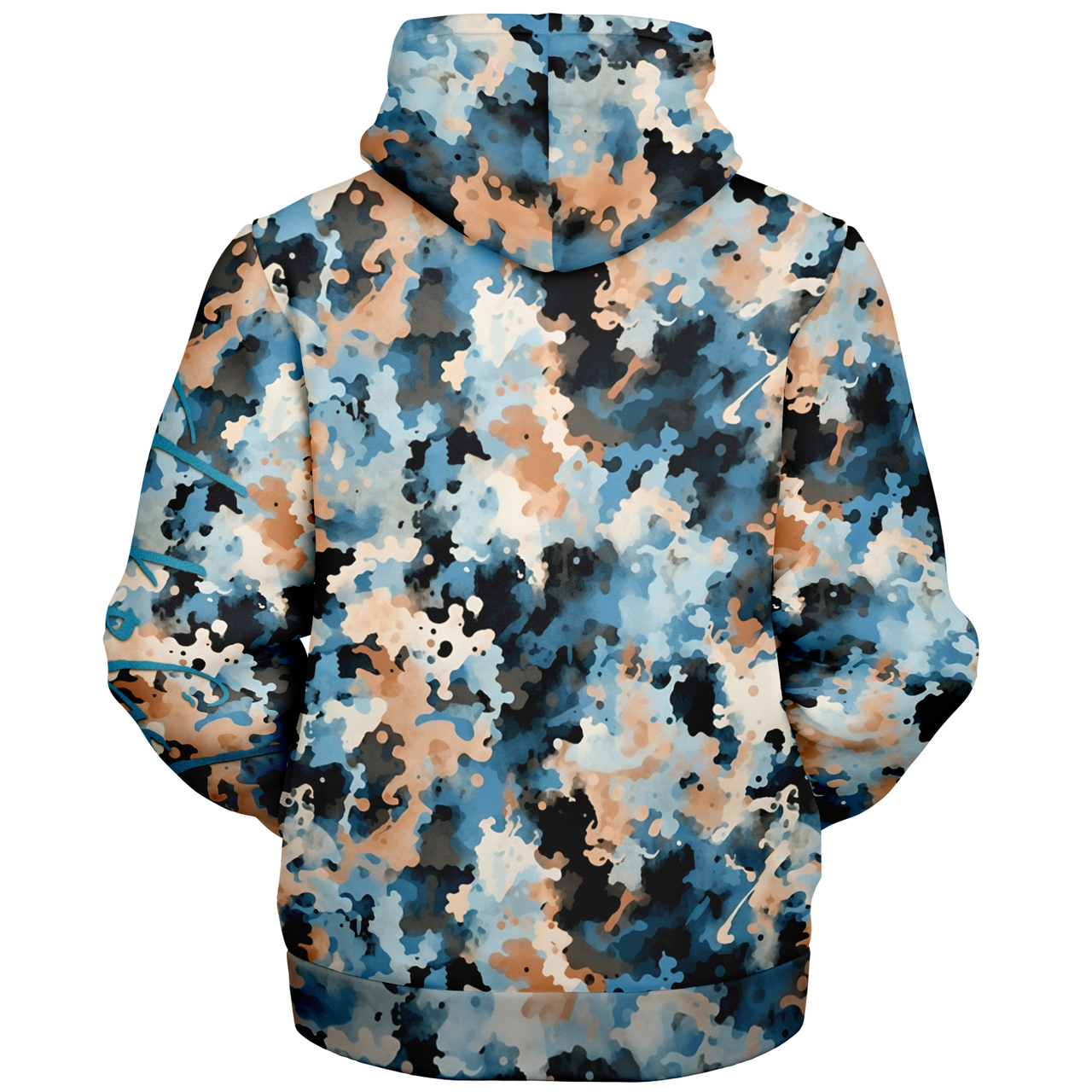 Chokefish™ Microfleece Zip-Up Hoodie Acid-Wash Colors-017