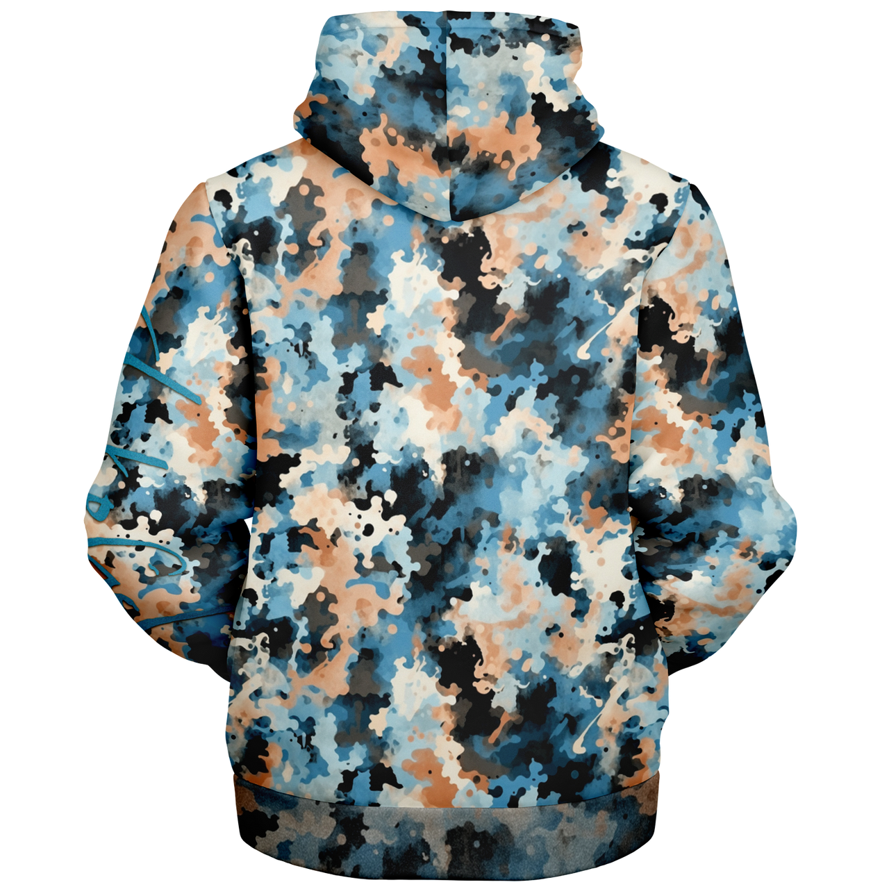 Chokefish™ Microfleece Zip-Up Hoodie Acid-Wash Colors-003B