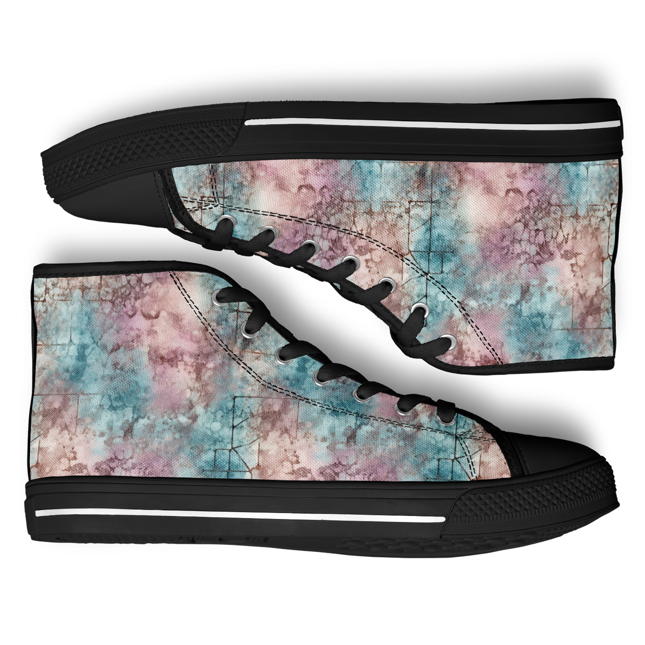 Chokefish™ Urban Peak Retro High Tops-Acid-Wash-003-2