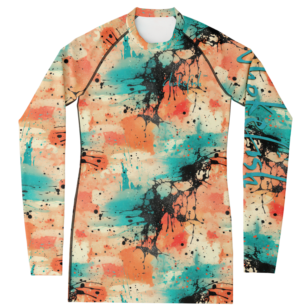Chokefish™ Long Sleeve Rashguard Acid-Wash Woman's Shirt-002
