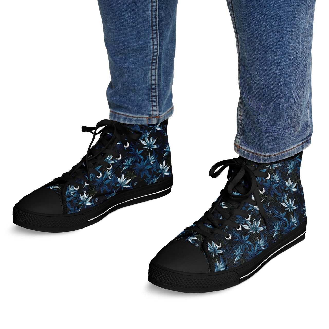 Chokefish™ Urban Peak Retro High Tops-Cannabis-008-2