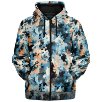 Chokefish™ Microfleece Zip-Up Hoodie Acid-Wash Colors-003B
