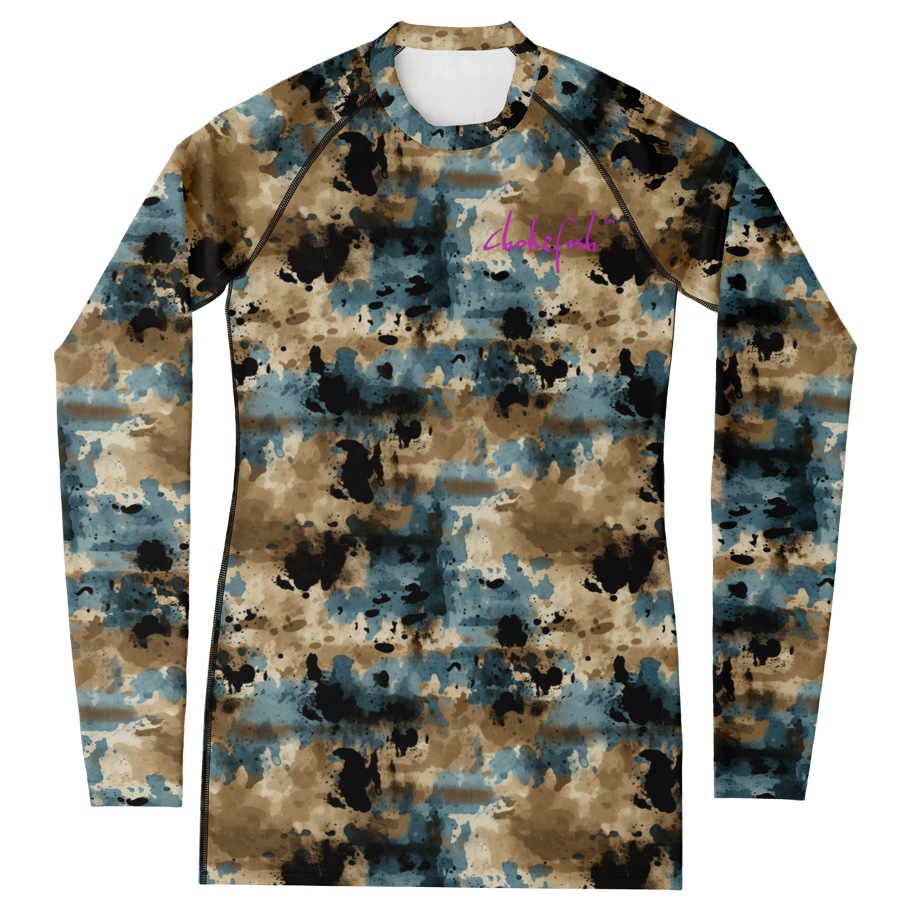 Chokefish™ Long Sleeve Rashguard Acid-Wash Woman's Shirt-012