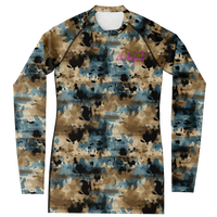 Chokefish™ Long Sleeve Rashguard Acid-Wash Woman's Shirt-012