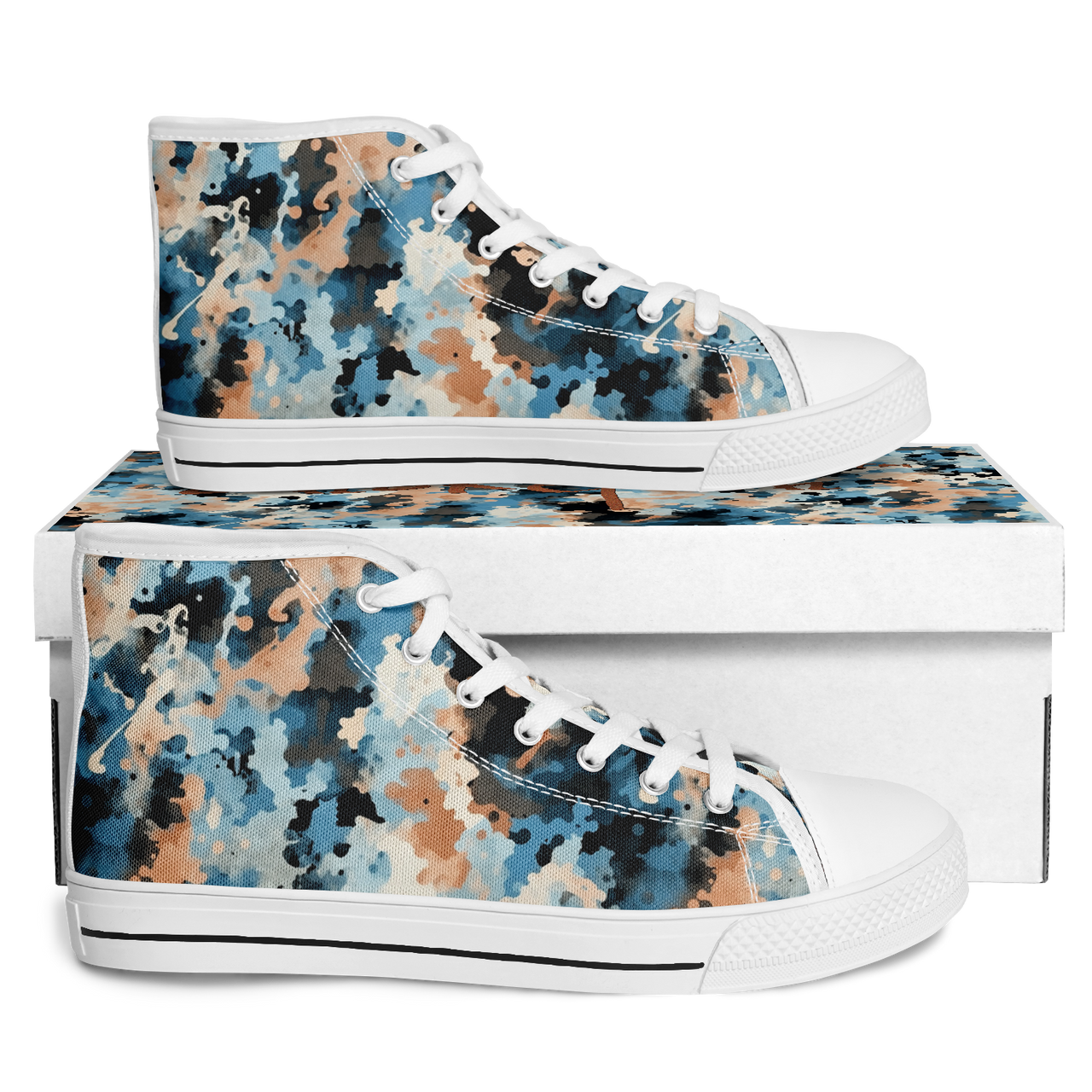 Chokefish™ Urban Peak Retro High Tops-Acid-Wash-015
