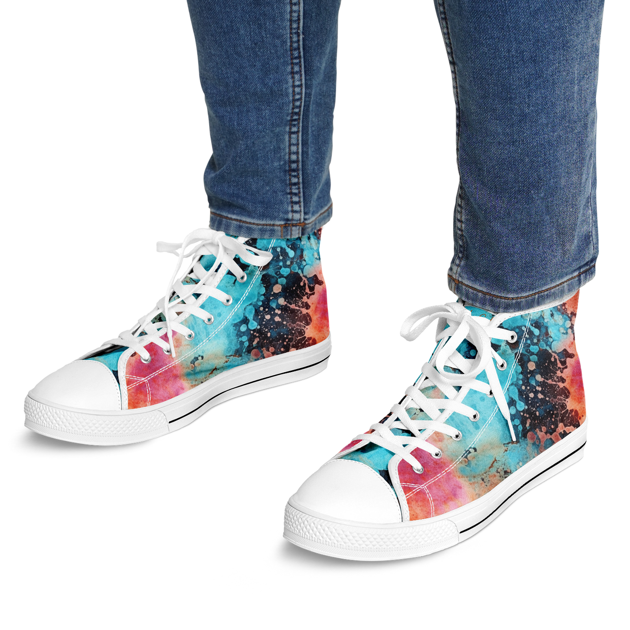Chokefish™ Urban Peak Retro High Tops-Acid-Wash-005