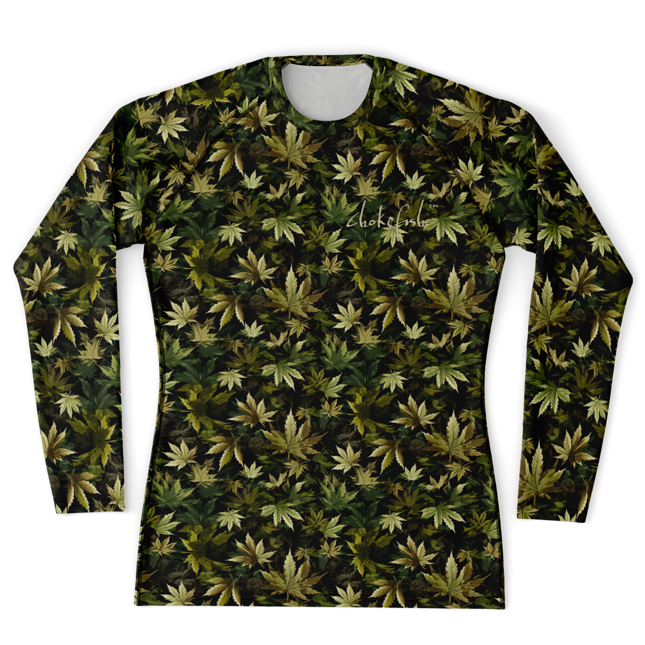 Chokefish™ Long Sleeve Rashguard Cannabis Men's Shirt-007