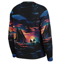 Chokefish™ Long Sleeve Every Day All Weather Trees&Boats Shirt Men's-013