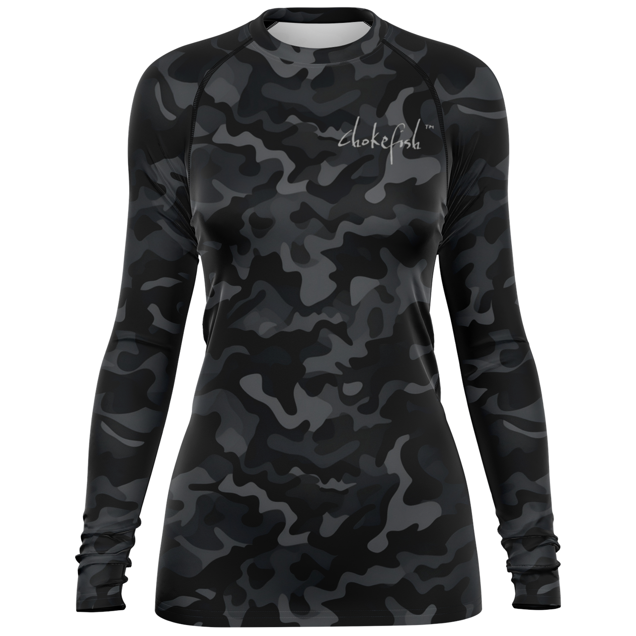 Chokefish™ Long Sleeve Rashguard Camouflage Woman's Shirt-005