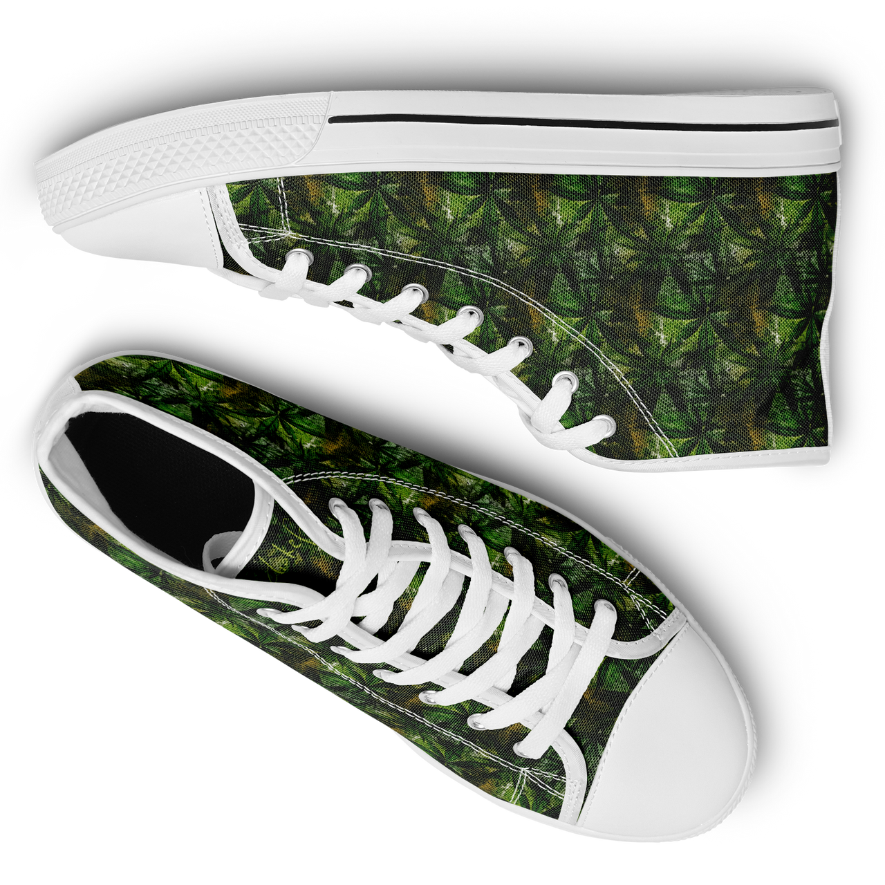 Chokefish™ Urban Peak Retro High Tops-Cannabis-002