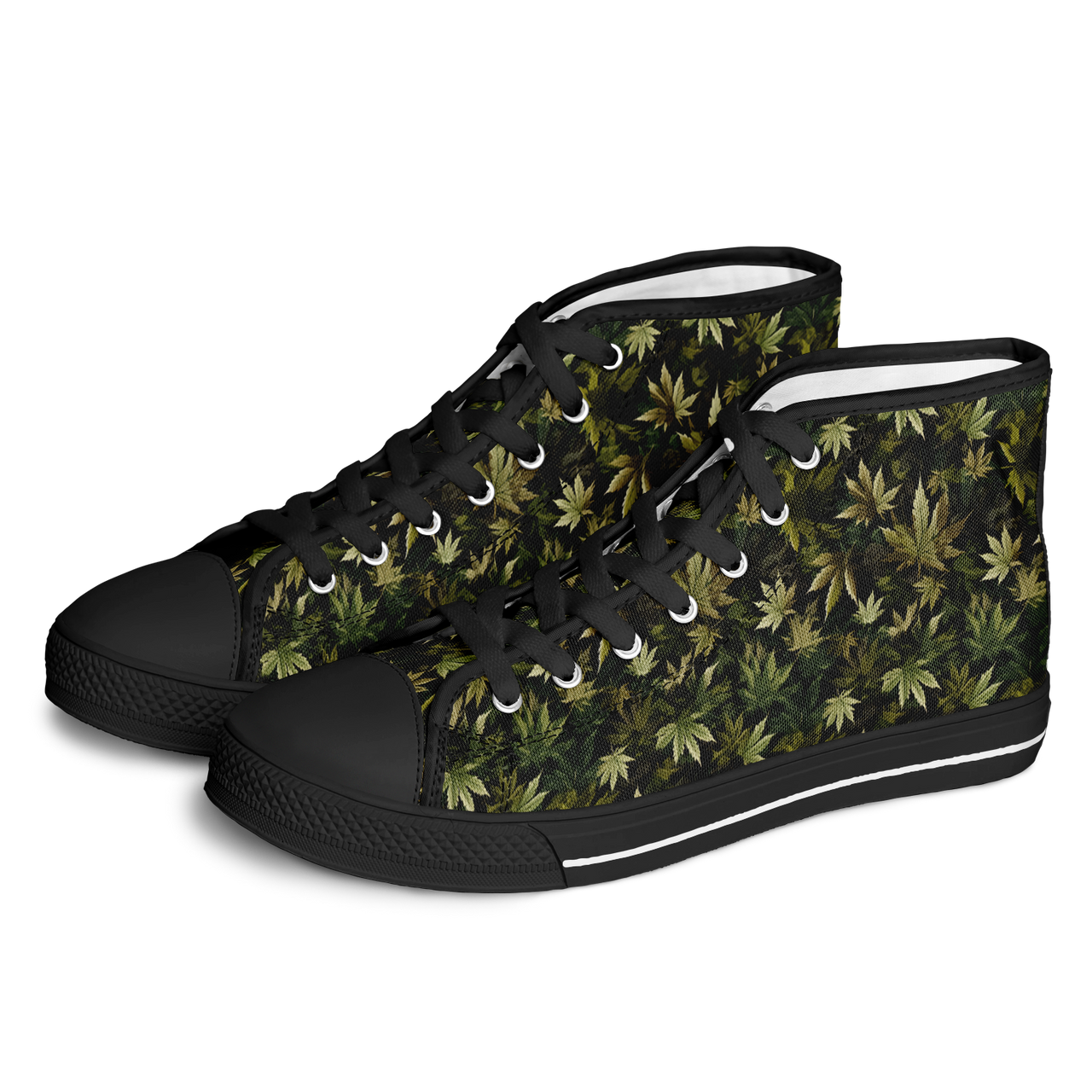 Chokefish™ Urban Peak Retro High Tops-Cannabis-007-2