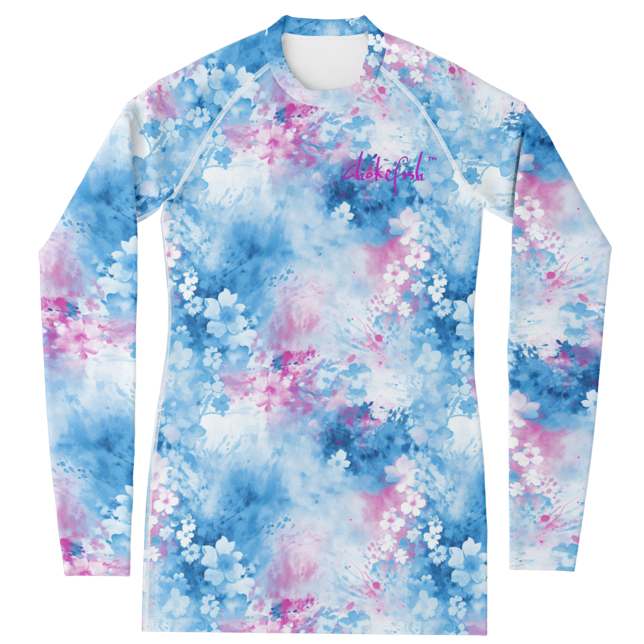 Chokefish™ Long Sleeve Rashguard Acid-Wash Woman's Shirt-006