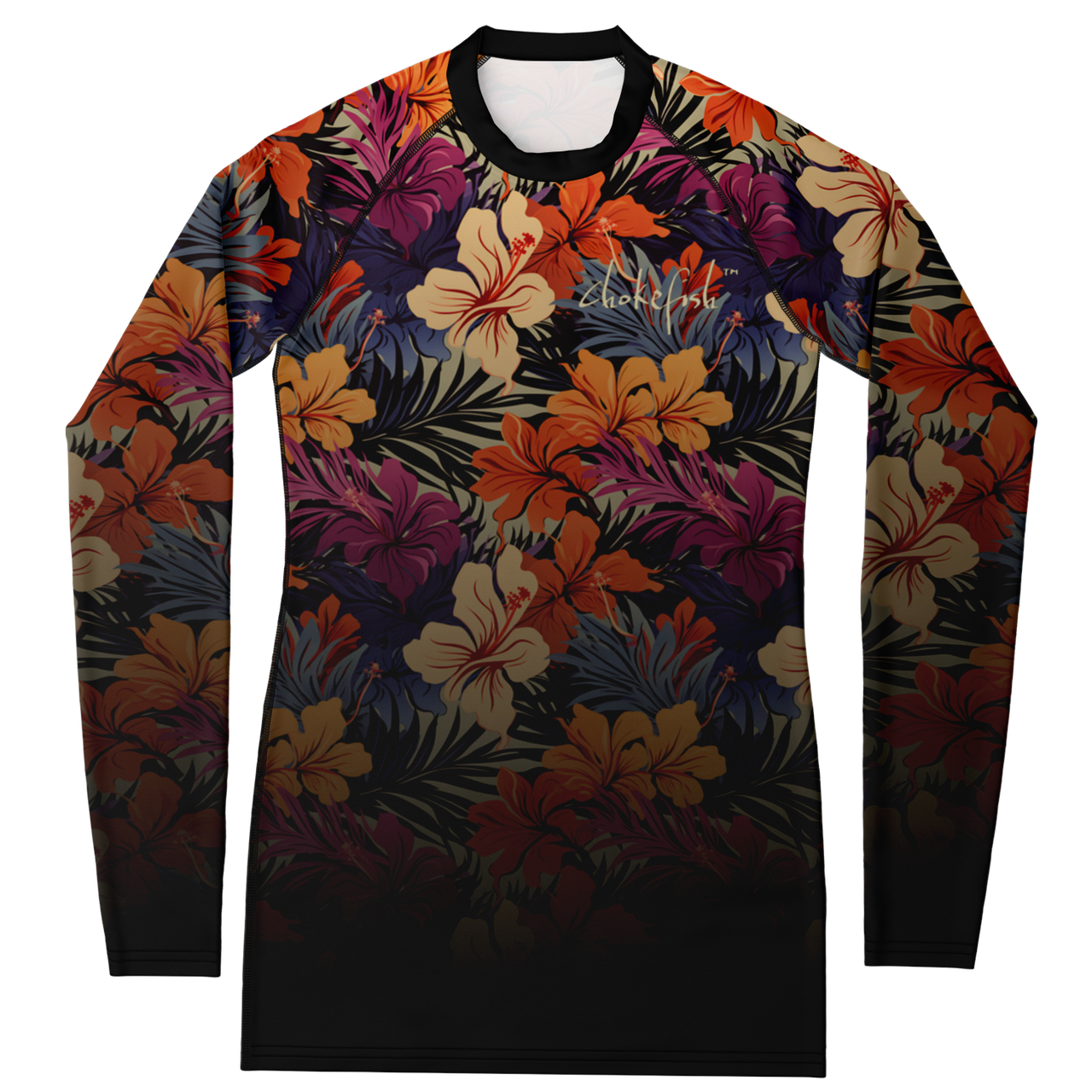 Chokefish™ Long Sleeve Rashguard Floral Woman's Shirt-007-2