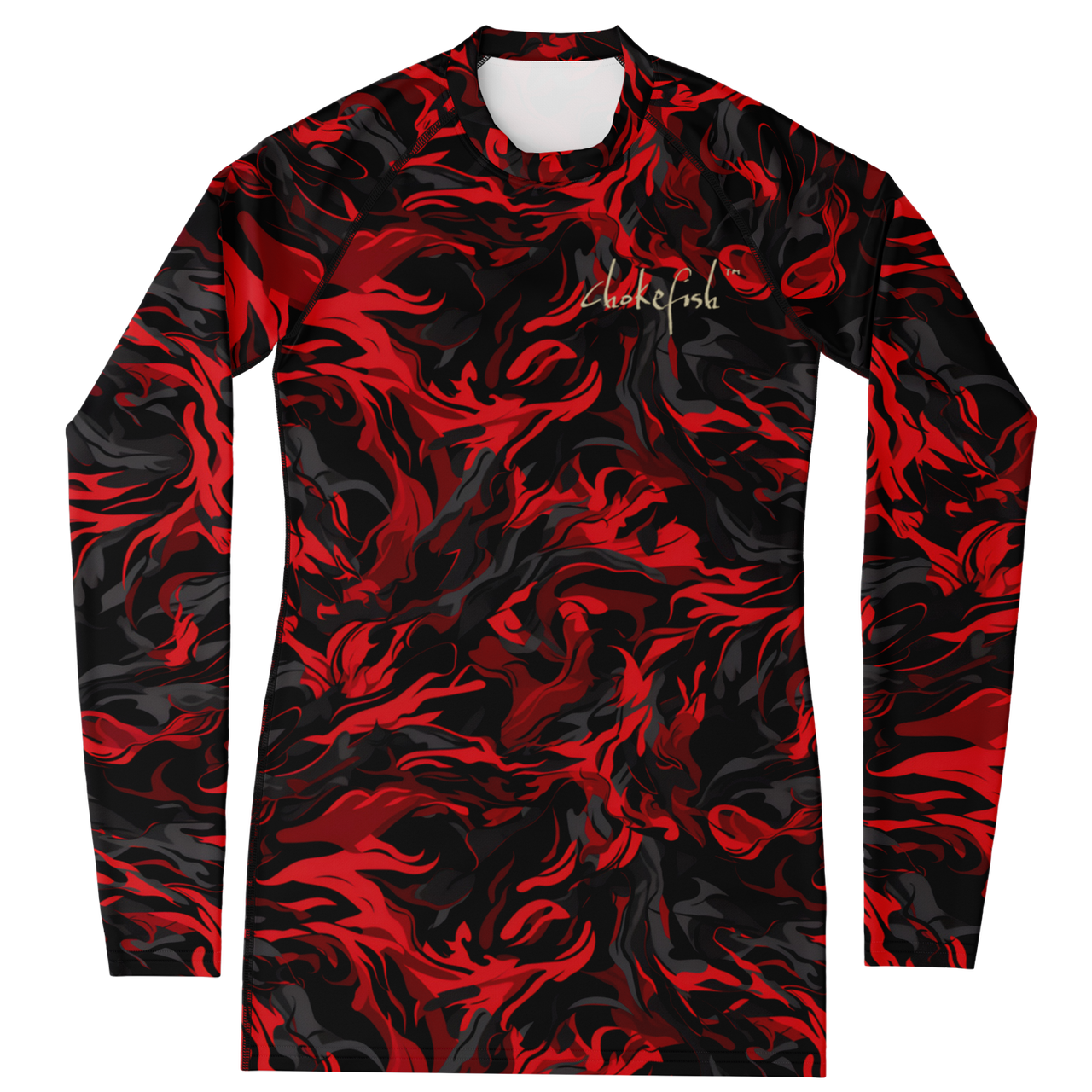 Chokefish™ Long Sleeve Rashguard Camouflage Woman's Shirt-003