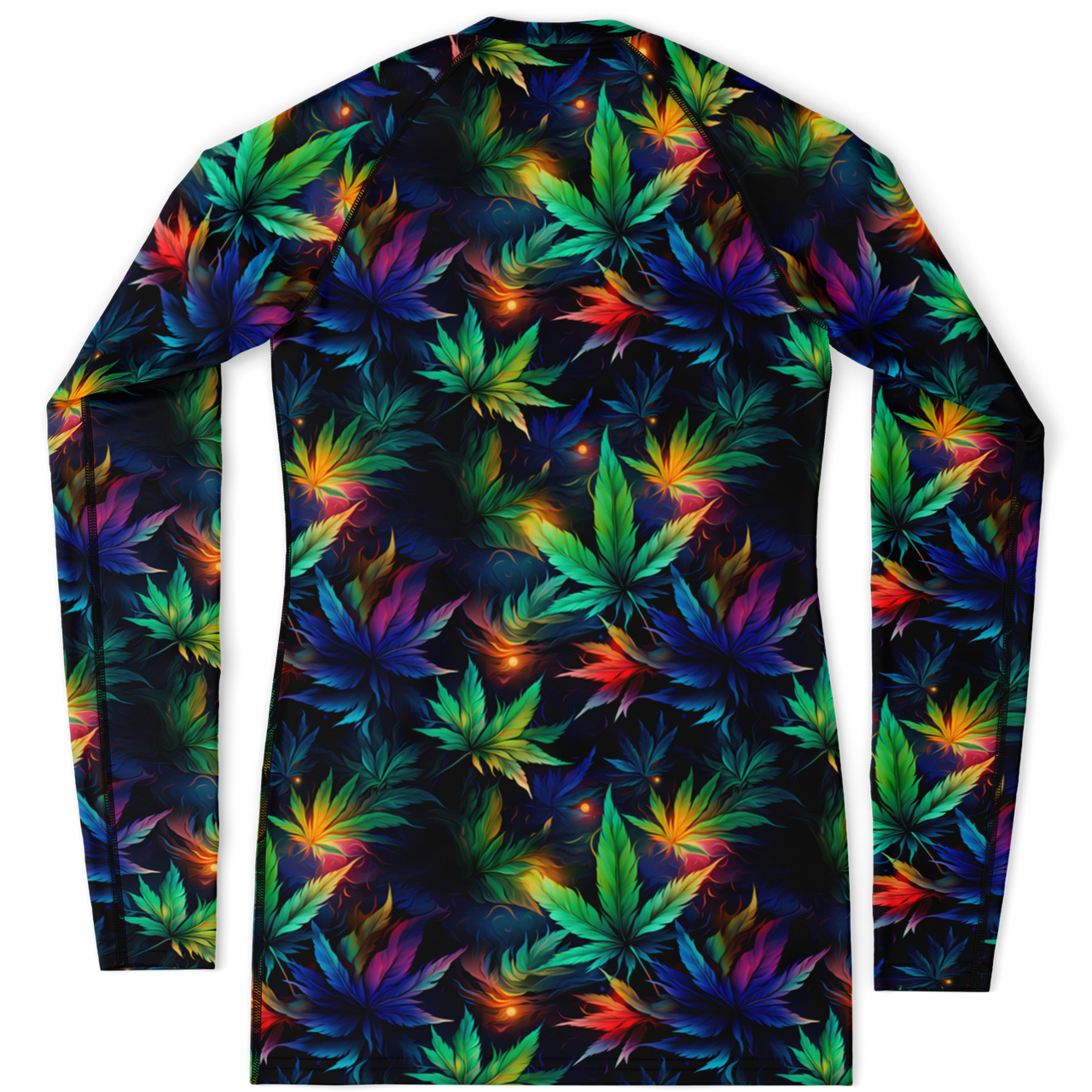 Chokefish™ Long Sleeve Rashguard Cannabis Woman's Shirt-003