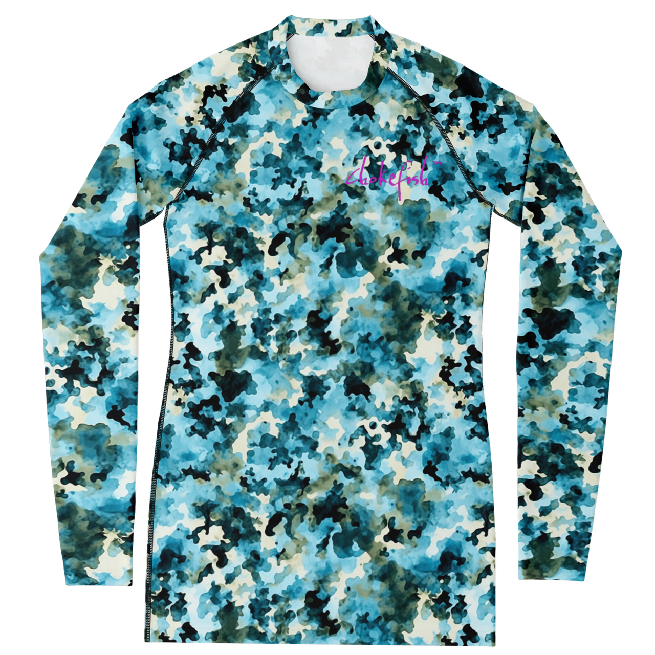 Chokefish™ Long Sleeve Rashguard Acid-Wash Woman's Shirt-013