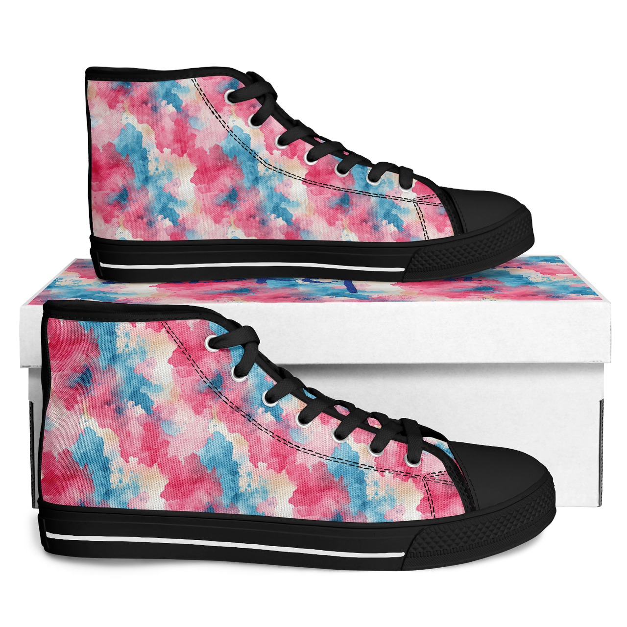 Chokefish™ Urban Peak Retro High Tops-Acid-Wash-001-2