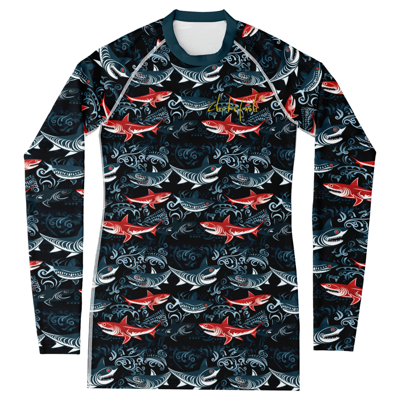 Chokefish™ Long Sleeve Rashguard Marine Woman's Shirt-002