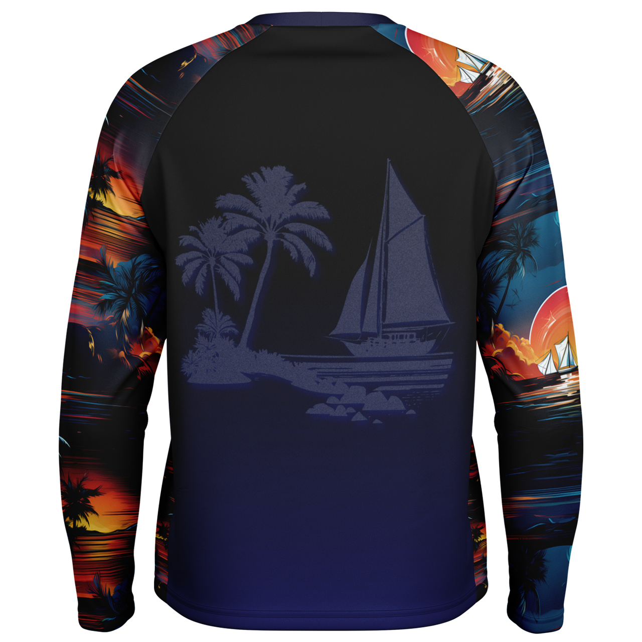 Chokefish™ Long Sleeve Every Day All Weather Trees&Boats Shirt Men's-007-Special-Edition