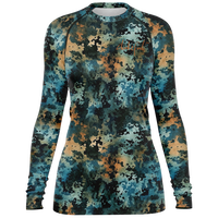 Chokefish™ Long Sleeve Rashguard Acid-Wash Woman's Shirt-016