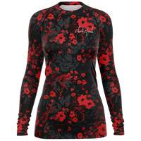 Chokefish™ Long Sleeve Rashguard Floral Woman's Shirt-001