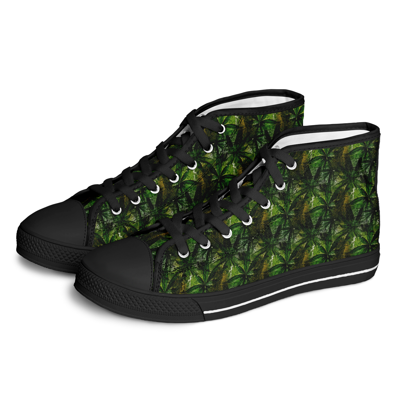 Chokefish™ Urban Peak Retro High Tops-Cannabis-002-2
