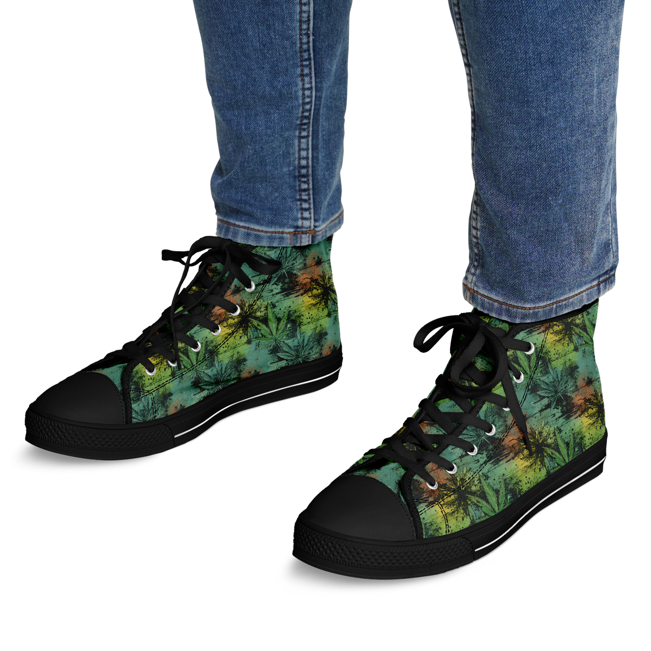 Chokefish™ Urban Peak Retro High Tops-Cannabis-006-2