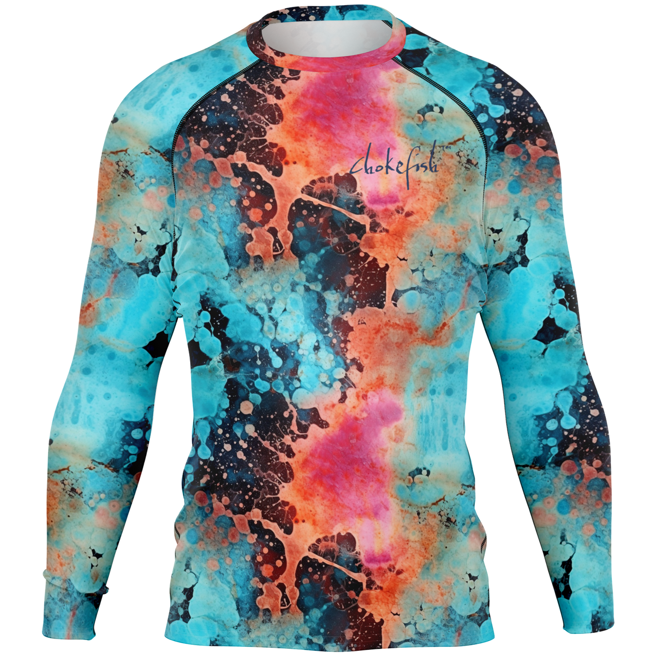 Chokefish™ Long Sleeve Rashguard Acid-Wash Men's Shirt-005